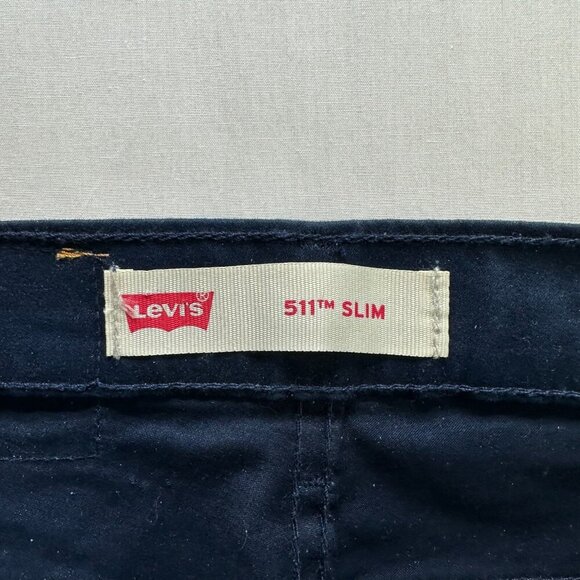 Levi's 511 Slim Pants Youth Boys Sz 14(27x27) Regular Fit Straight Stretch Blue - Picture 8 of 12